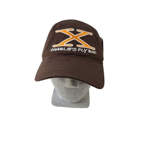 Charlie's Fly Box Hat Embroidery Unisex Fishing Cap. Ouray. Brown. Adjustable - Picture 1 of 5
